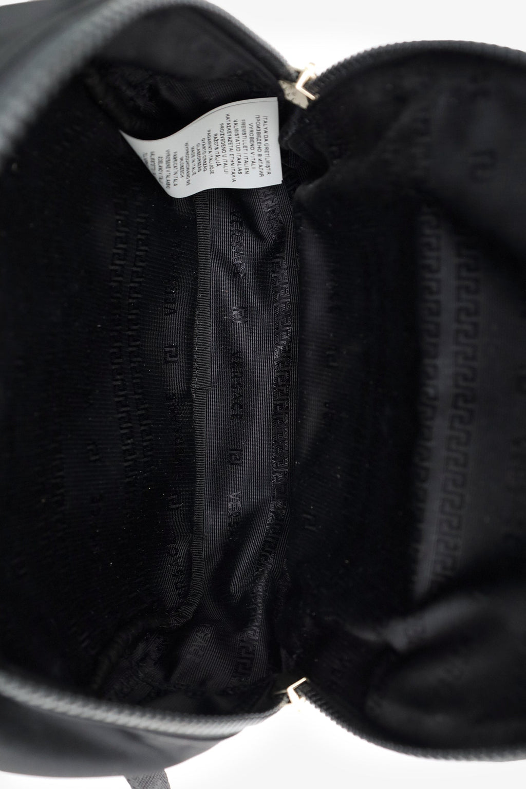 Versace Black Nylon Medusa Mini Backpack