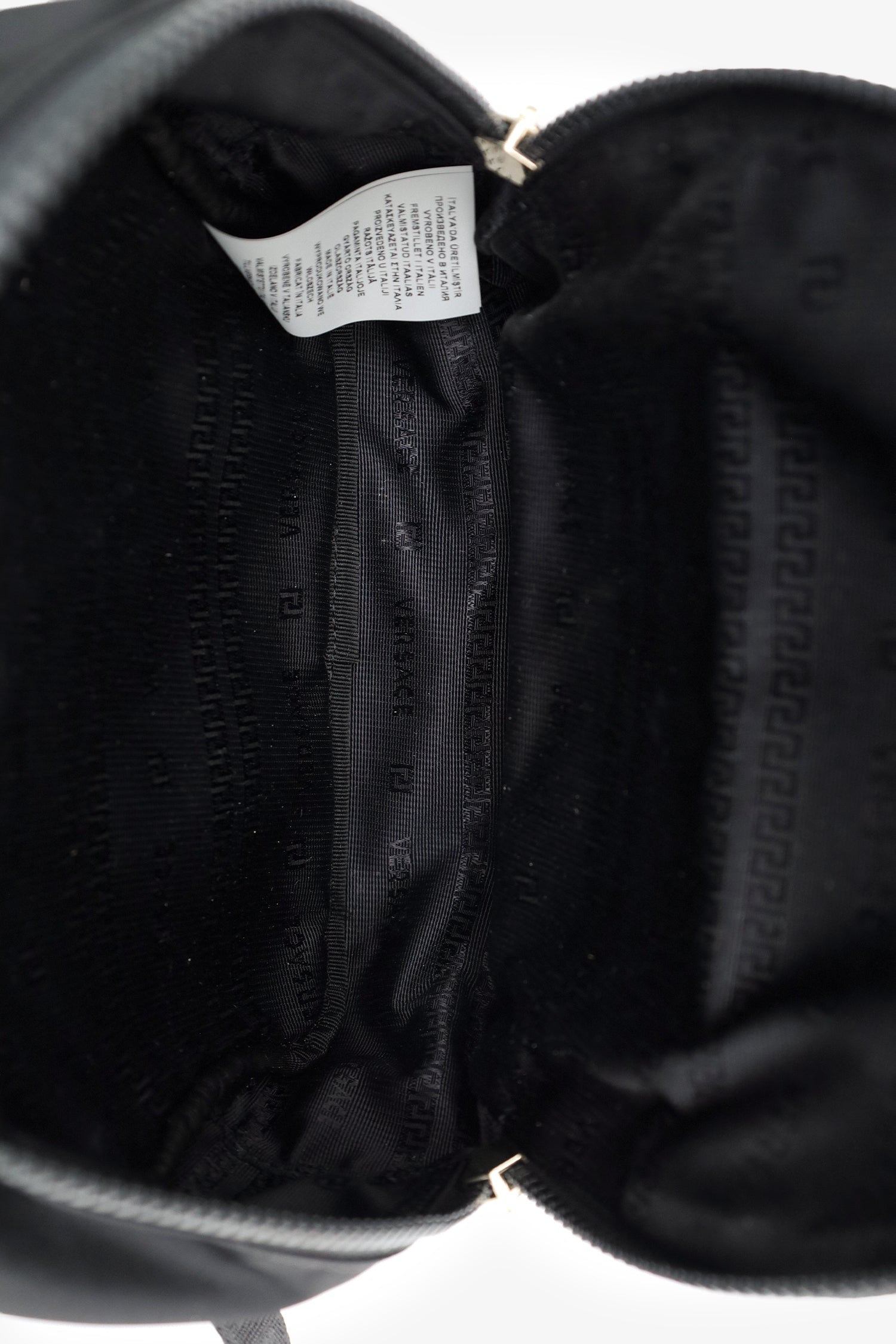 Versace Black Nylon Medusa Mini Backpack