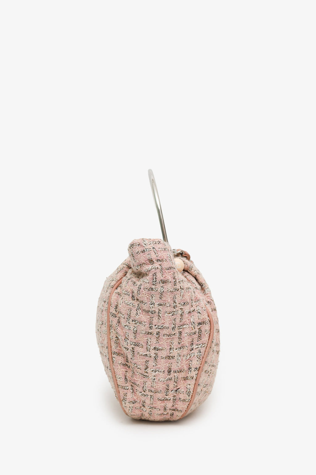 Pre-Loved Chanel™ 2005-06 Pink Tweed CC Boucle Knitting Bag