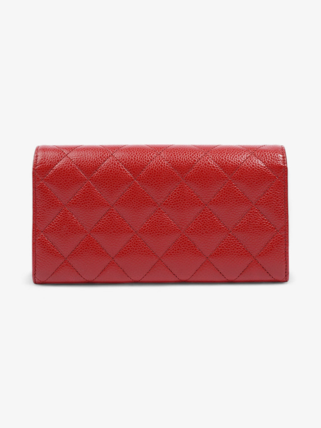 Chanel Interlocking CC Continental Wallet Red Caviar Leather