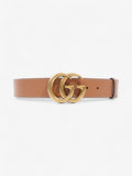 Gucci GG Marmont Wide Belt Brown  Leather 80cm 32"