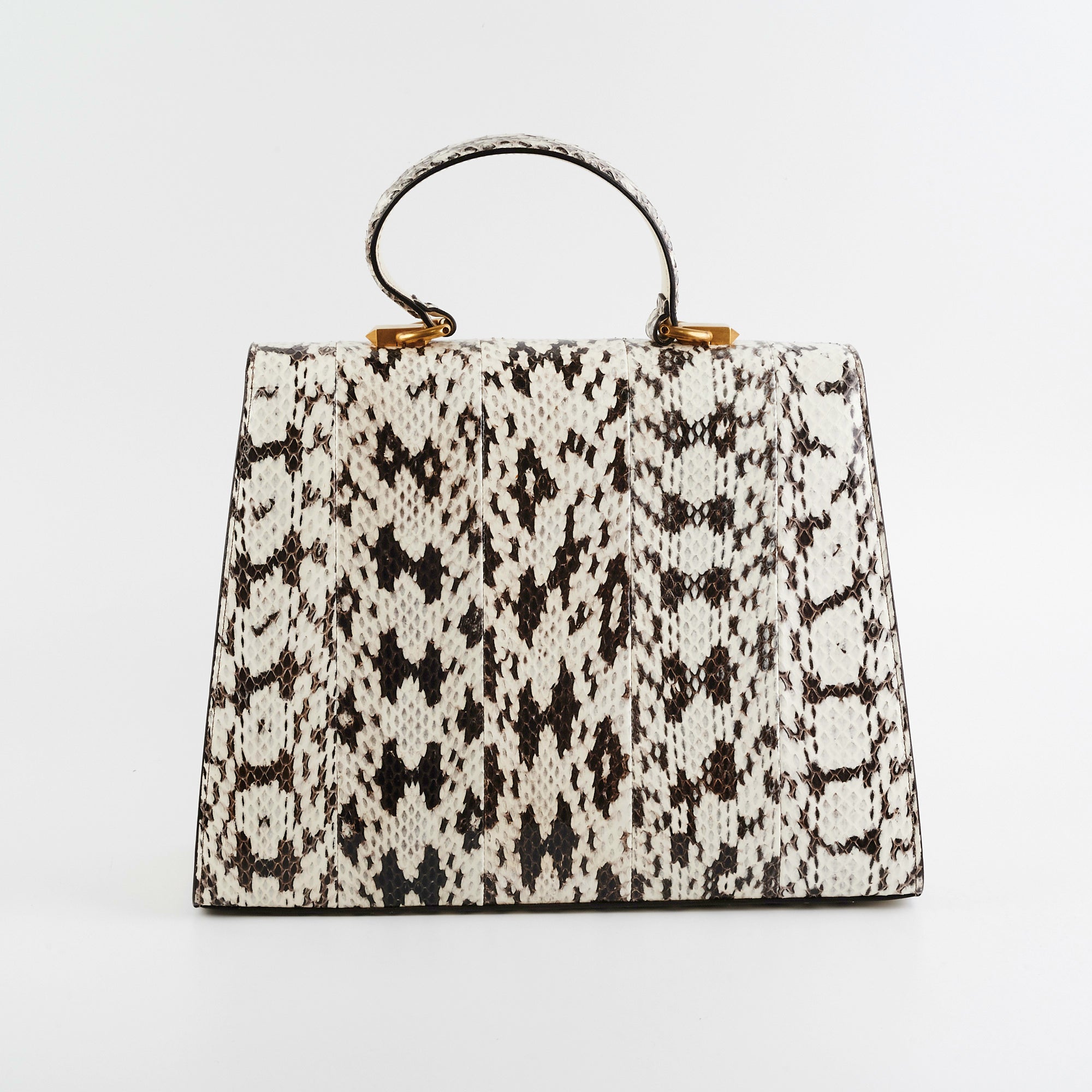 Gucci Snakeskin Embroidered Medium Osiride Top Handle White