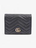 Gucci GG Marmont  Case Wallet Black Matelasse Leather