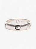 Gucci Blind for Love Ring Silver Silver Sterling 18 (58mm)