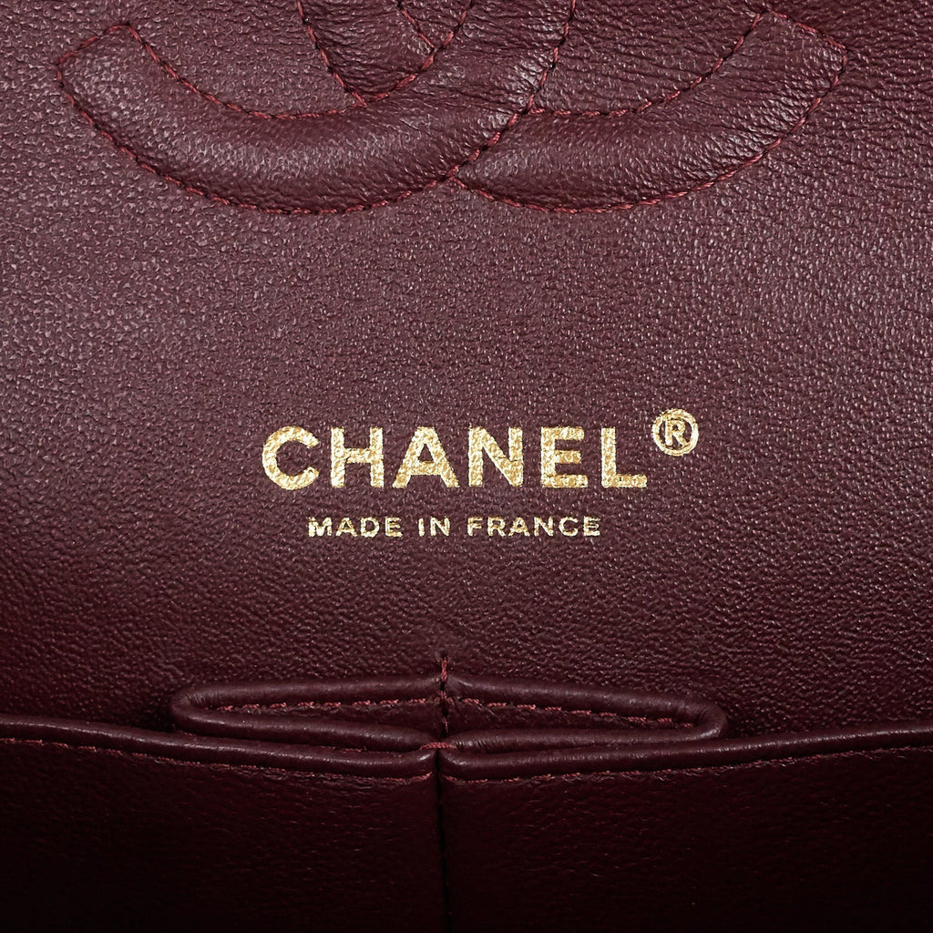 Chanel Double Flap Quilted Caviar Leather Bag