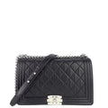 Chanel Perforated Lambskin Leather New Medium Boy Bag