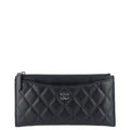 Chanel Classic Long Zip Lambskin Leather Wallet