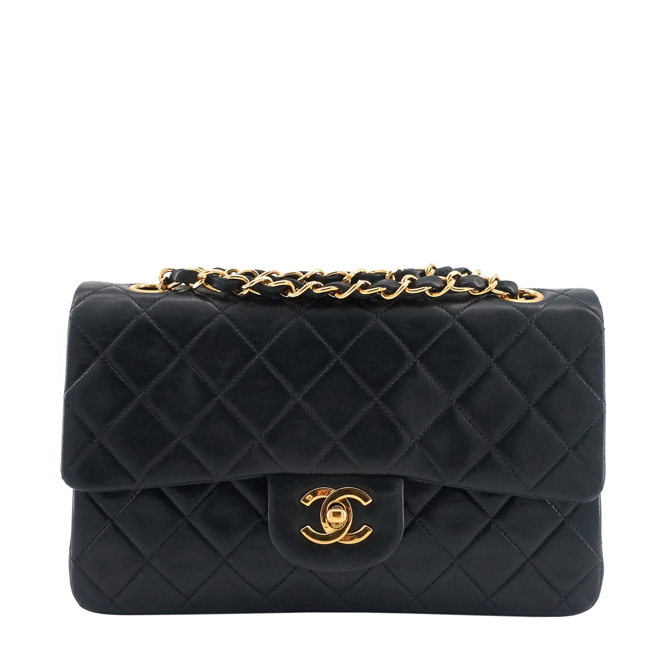 Chanel Classic Double Flap Small Lambskin Leather Bag
