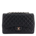 Chanel Jumbo Quilted Caviar Classic Flap Bag