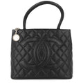 Chanel Medallion Caviar Leather Tote Bag