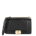 Chanel Boy Medium Chevron Quilted Calfskin Leather Bag