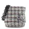 Chanel Floral Appliqué Tweed Messenger Bag