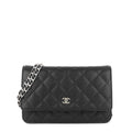 Chanel WOC Pebbled Caviar Leather Wallet on Chain Bag