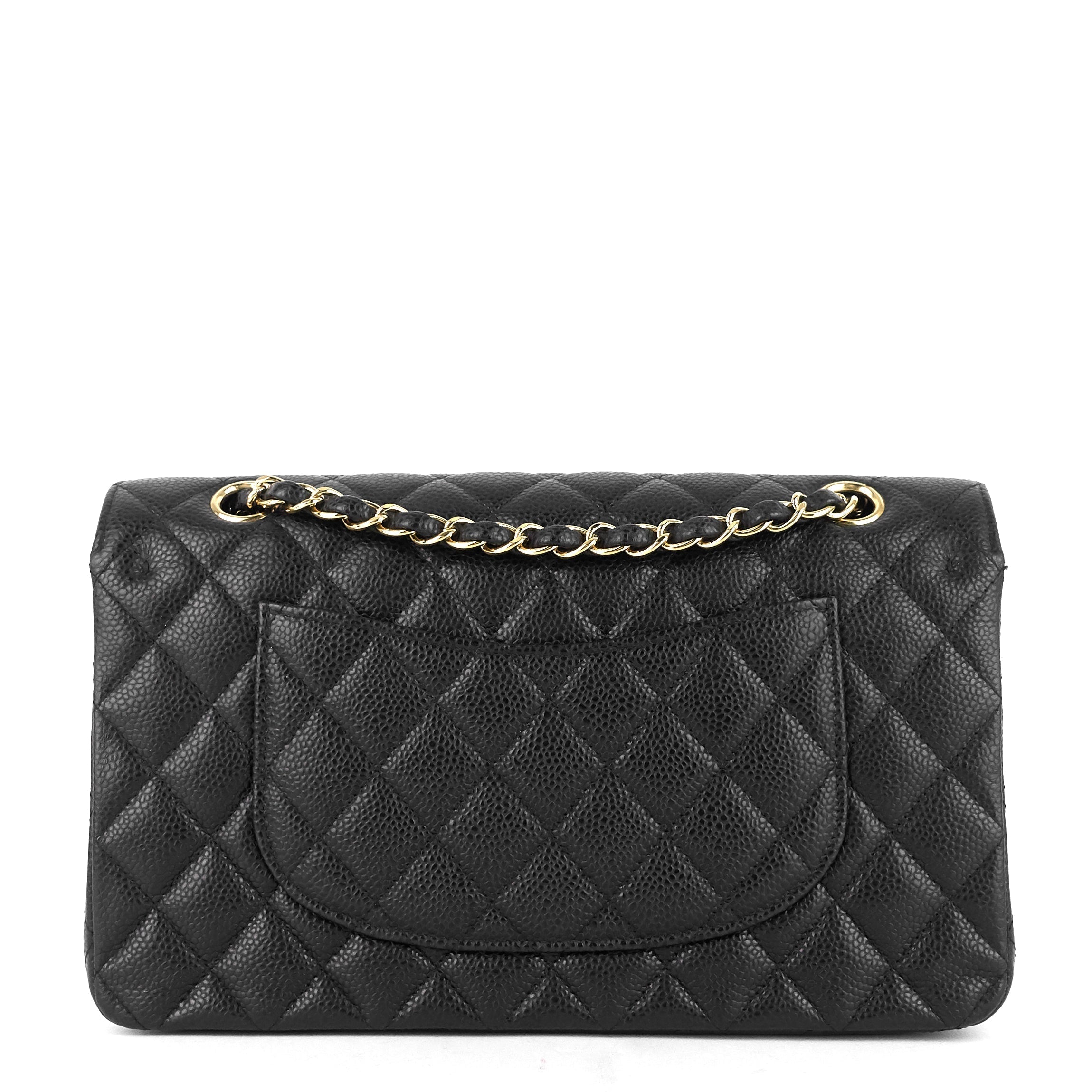 Chanel Double Flap Quilted Caviar Leather Bag