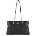 Chanel Retro Chain Large Calfskin Leather Shopping Tote Bag
