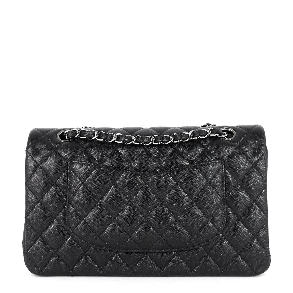 Chanel Double Flap Quilted Caviar Leather Bag
