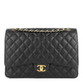 Chanel Double Flap Quilted Caviar Leather Bag
