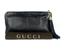 Gucci Sienna Grained Leather Tassel Clutch Bag