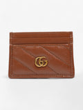 Gucci GG Marmont  Case Brown Matelasse Leather