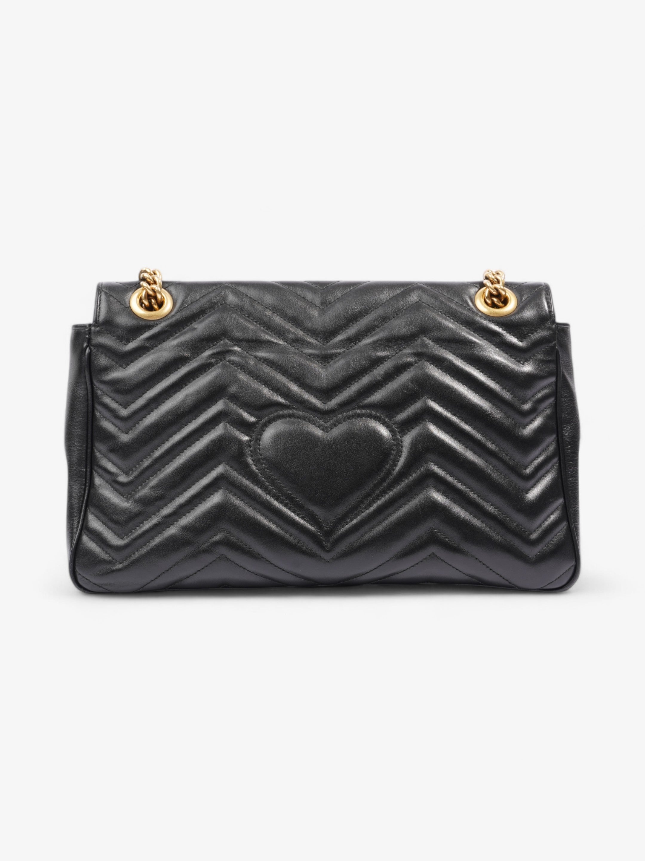Gucci GG Marmont Black Matelasse Leather Medium