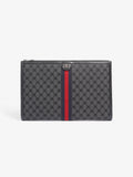 Gucci x Balenciaga The Hacker Project Laptop Pouch Black / Blue And Red Stripe Canvas