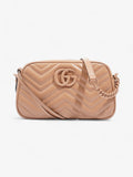 Gucci GG Marmont Beige Matelasse Leather Small