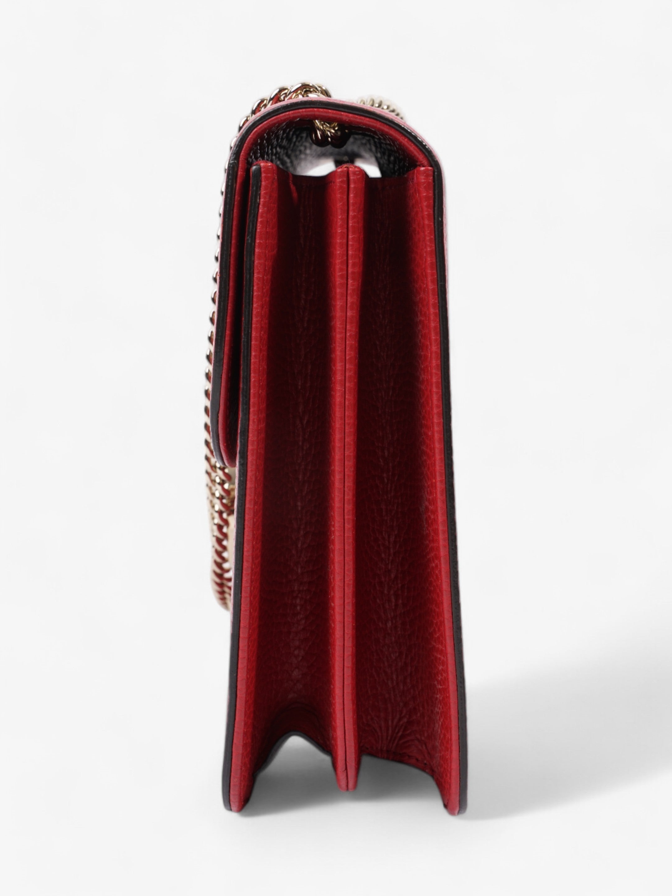 Gucci Dollar Interlocking G Red Calfskin Leather Medium