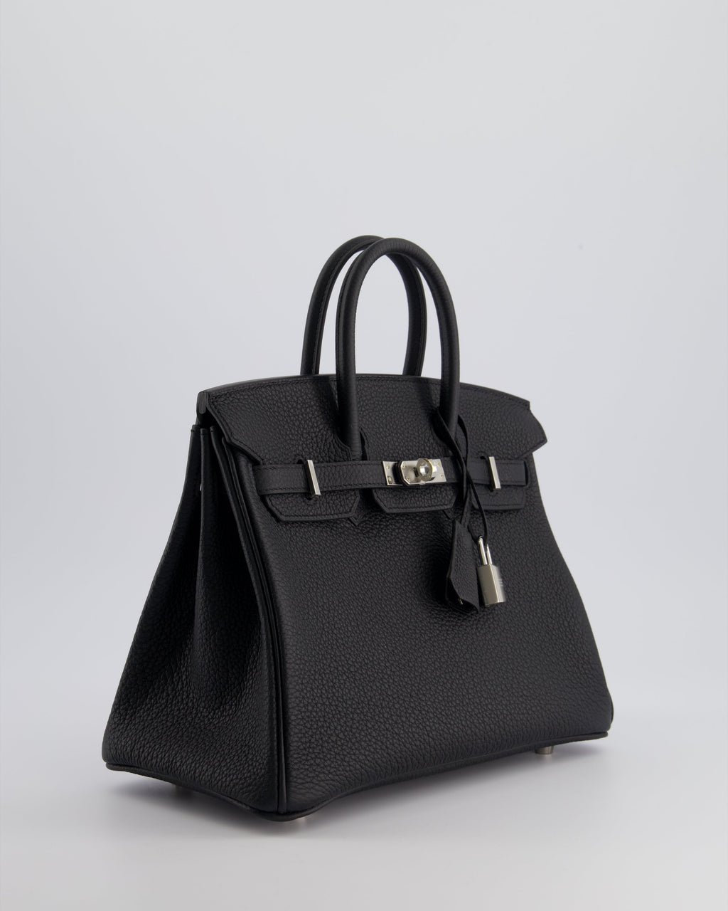 *RARE* Hermès Hermès Birkin 25 Retourne Bag in Noir Togo Leather with Palladium Hardware
