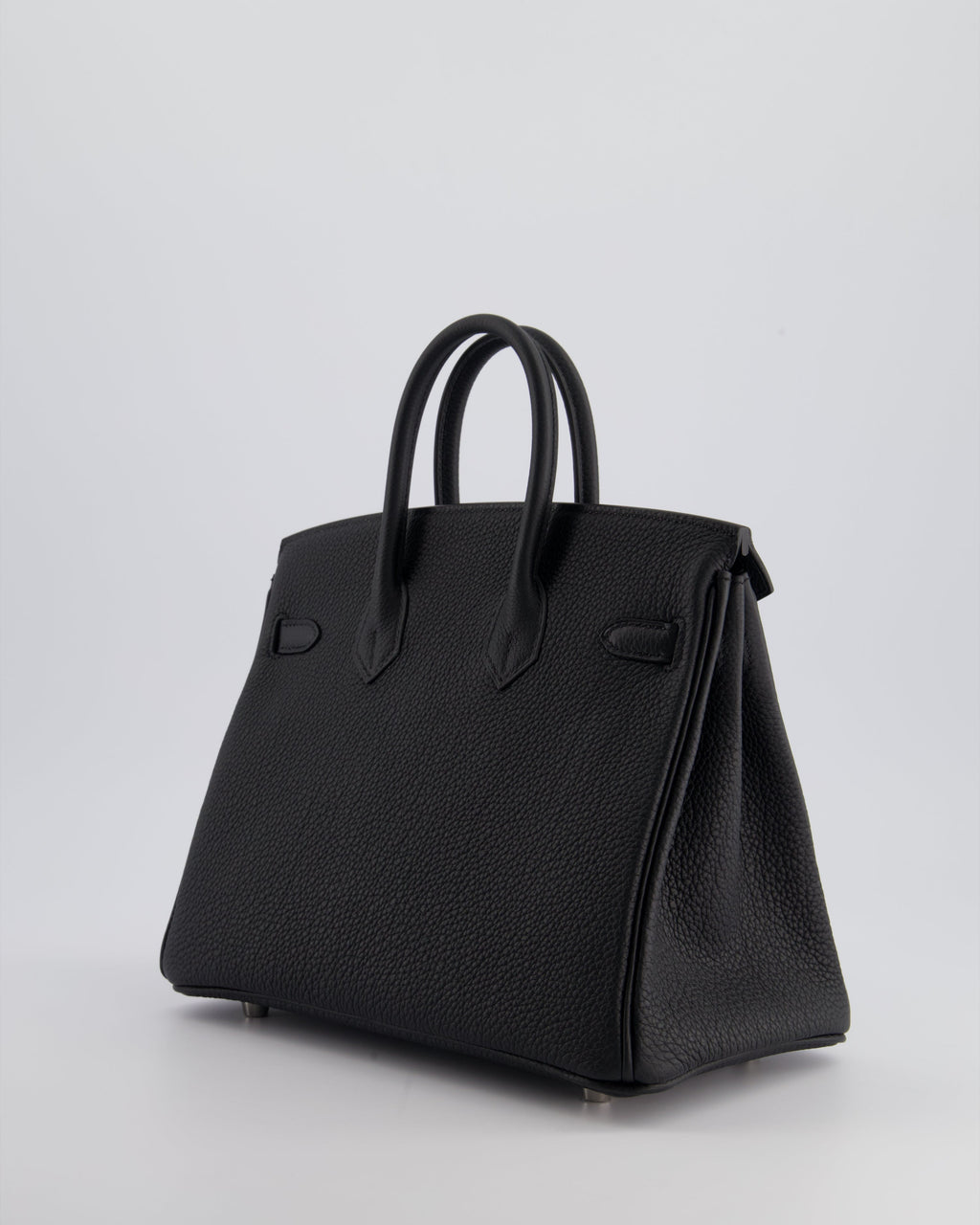 *RARE* Hermès Hermès Birkin 25 Retourne Bag in Noir Togo Leather with Palladium Hardware