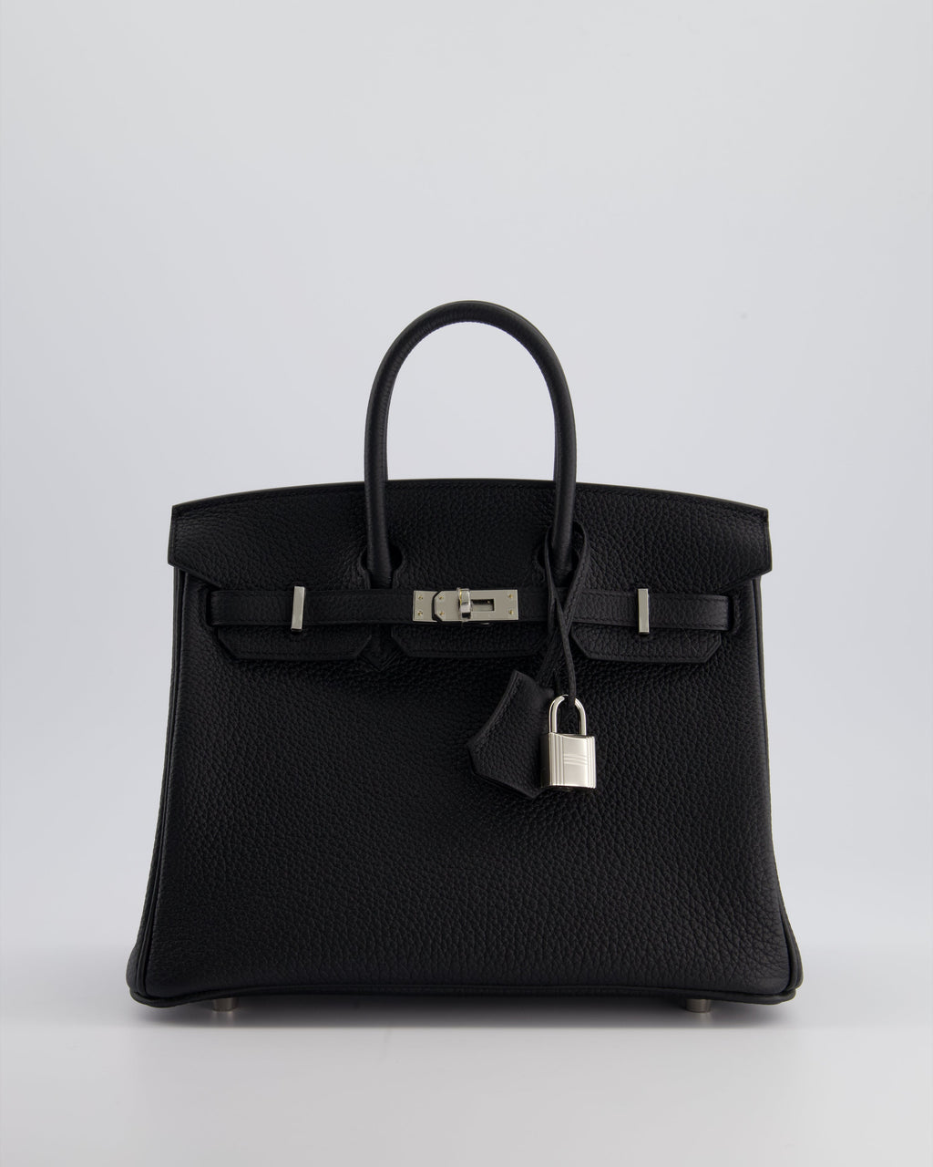 Hermès Birkin 25 Retourne Bag in Black Togo Leather with Palladium Hardware