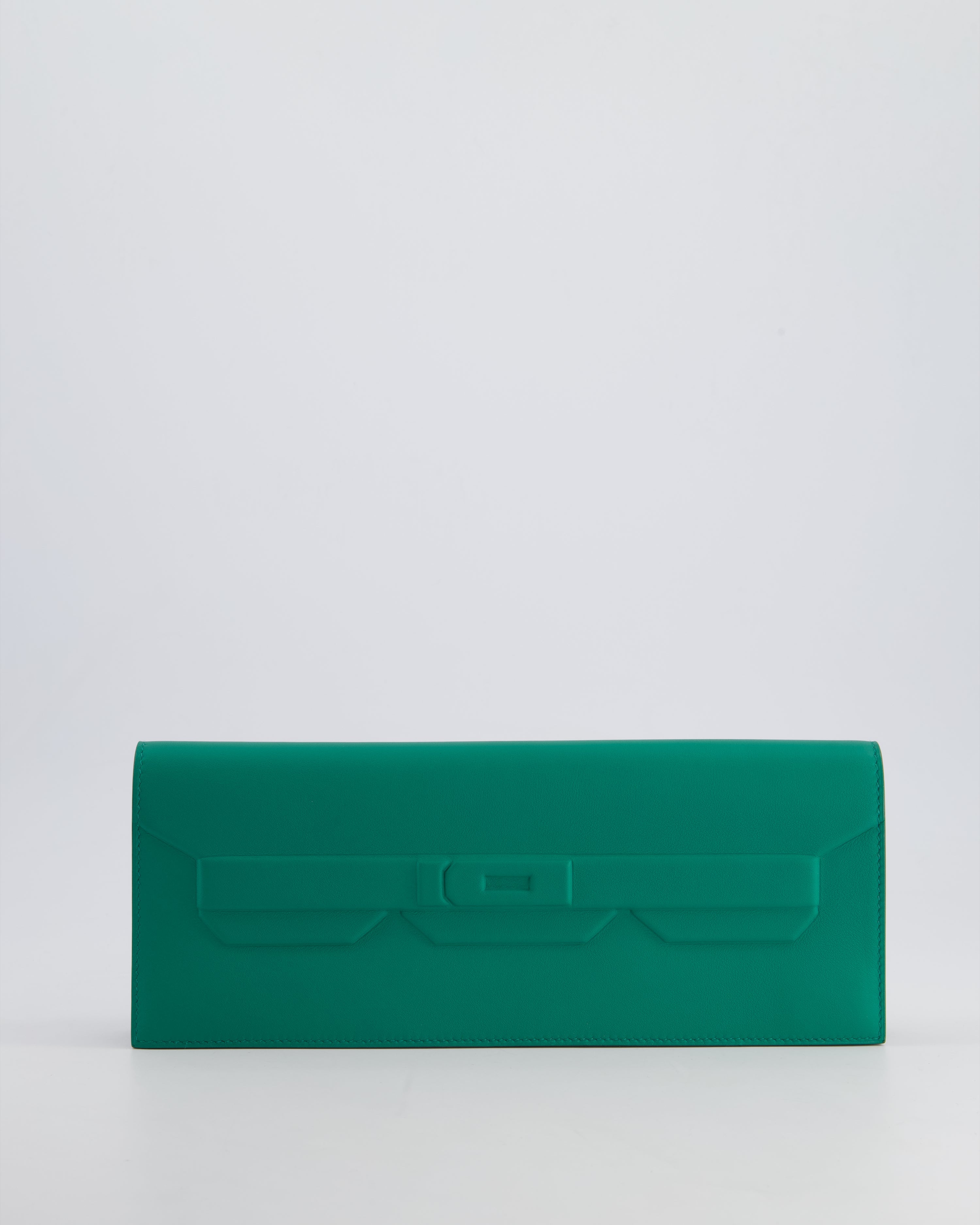 *FIRE PRICE* Hermès Birkin Cut Shadow Bag In Vert Vertigo Swift Leather