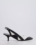 Louis Vuitton Black and White Archlight Slingback Heels With Logo Details Size EU 37