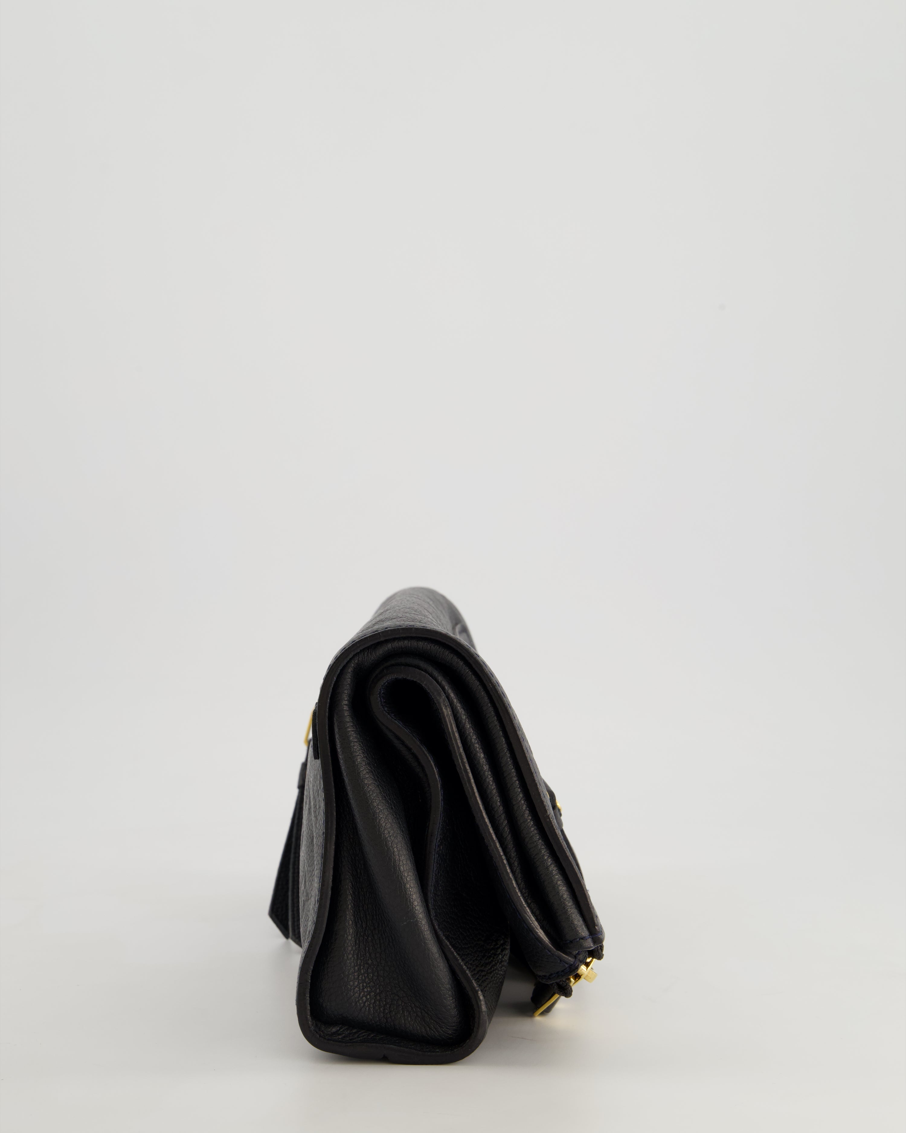 Louis Vuitton Navy Petillante Clutch Bag with Empreinte Leather and Gold Hardware