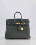 *SUPER HOT COLOUR* Hermès Birkin 25 Retourne Bag in Vert Amande Togo Leather with Gold Hardware
