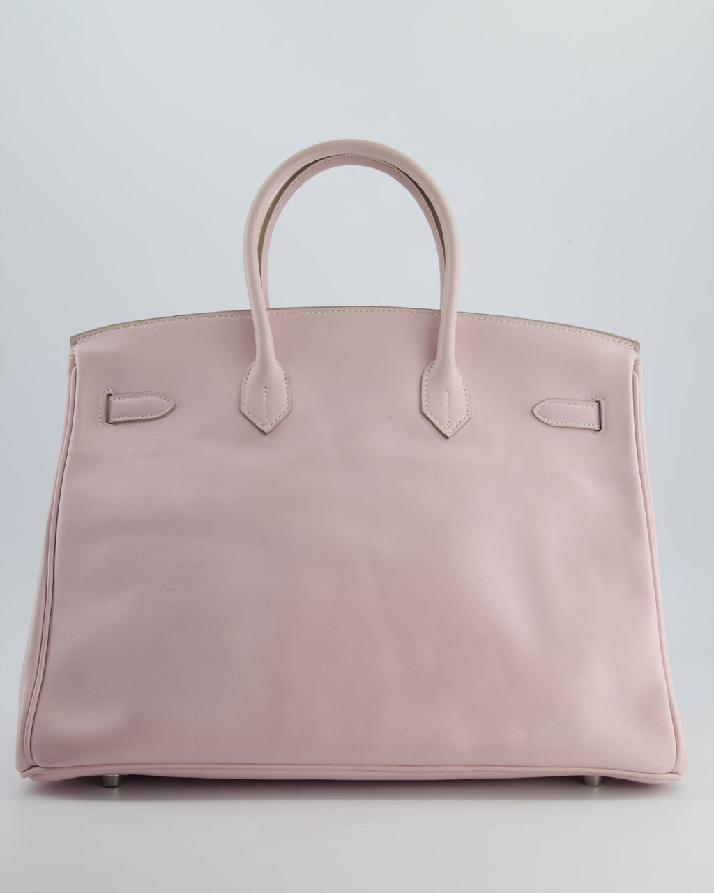 Hermès Birkin 35 Retourne Bag in Rose Dragee Swift Leather with Palladium Hardware