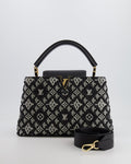 Louis Vuitton Limited Edition Since 1854 Monogram Capucines MM Bag in Black Calfskin and Embroideries with Gold Hardware