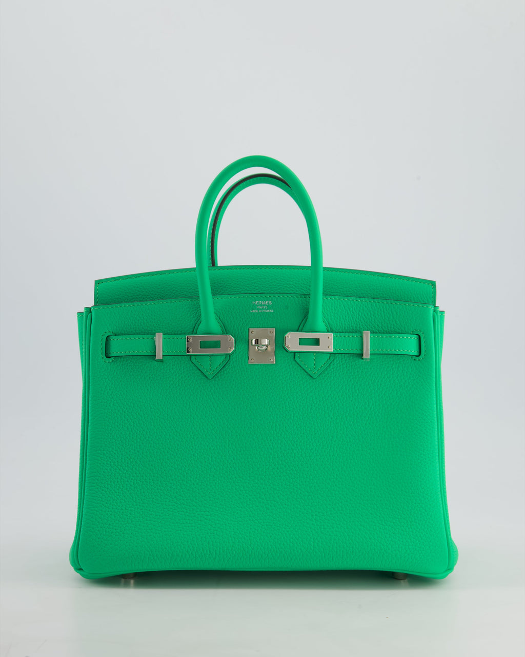 Hermès Birkin 25 Retourne Bag in Vert Comics Togo Leather with Palladium Hardware