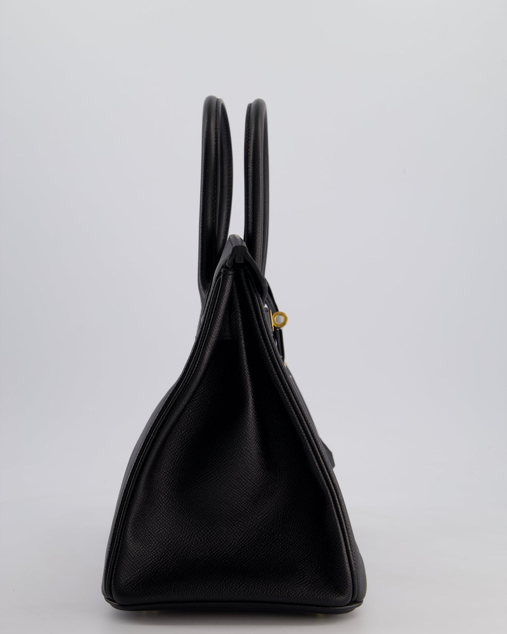 *HOT* Hermès Birkin 30 Retourne Bag in Noir Epsom Leather with Gold Hardware