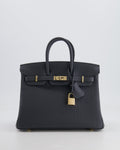 Hermès Birkin 25 Retourne Bag in Gris Misty Togo Leather with Permabrass Hardware