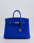Hermès Birkin 25 Retourne Bag in Bleu Hydra Togo Leather with Palladium Hardware