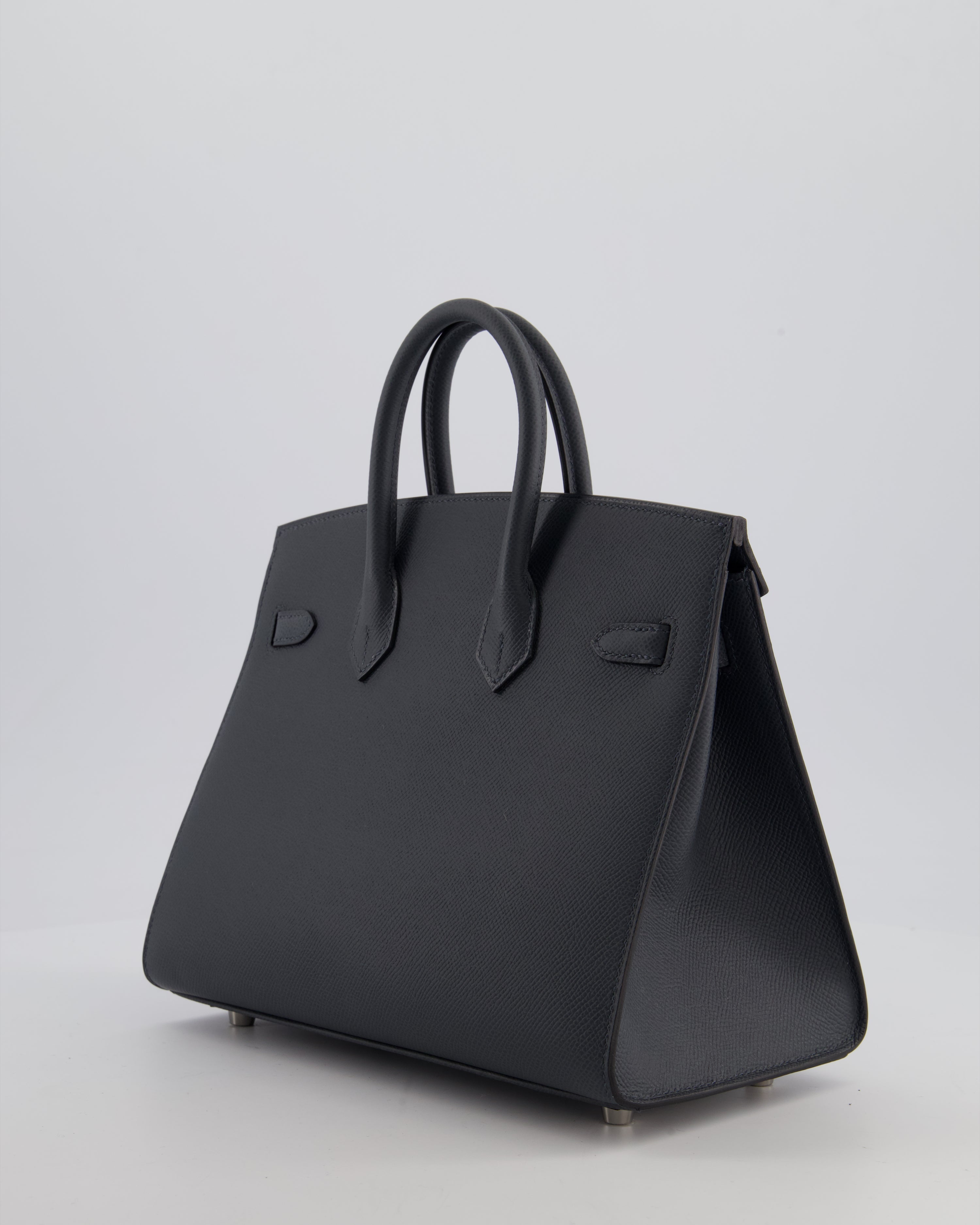 Hermès Birkin 25 Sellier Bag in Gris Misty Epsom Leather with Palladium Hardware