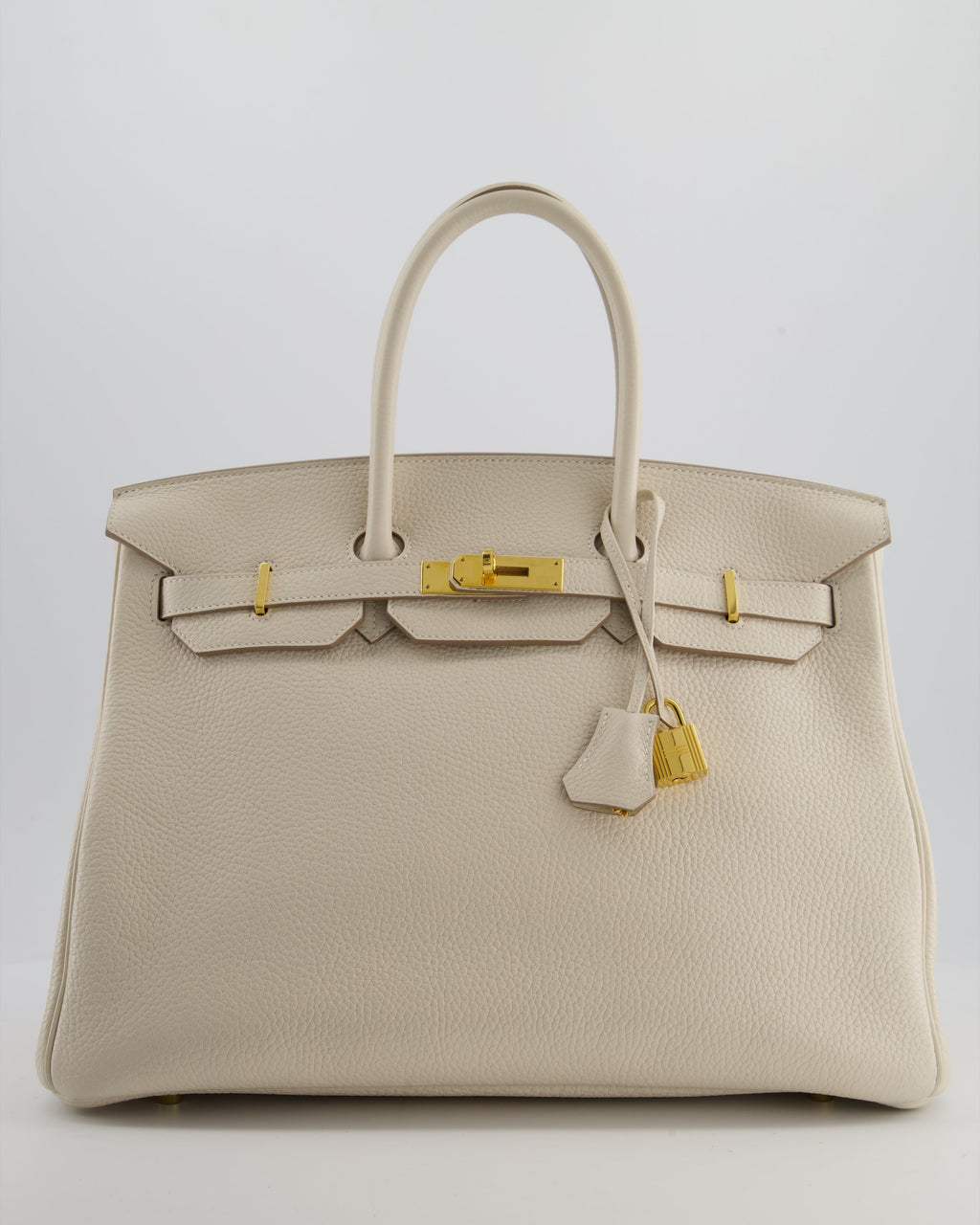 Hermès Birkin 35 Retourne Bag in Craie Togo Leather with Gold Hardware