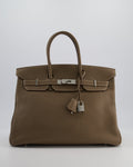 Hermès Birkin 35 Bag in Etoupe Togo Leather with Palladium Hardware