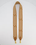 Hermès Gold & White Sangle ZigZag 50mm Bag Strap RRP £1020