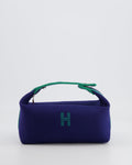 Hermès Small Bride-a-Brac Bag in Blue Marine Canvas with Palladium Hardware