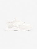 Chanel CC Logo Sneakers  White / Cream Suede EU 37.5 UK 4.5