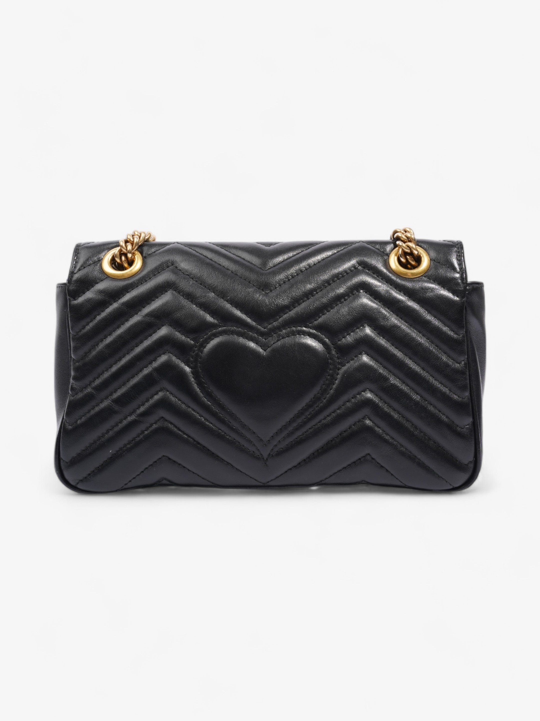 Gucci GG Marmont Black Matelasse Leather Small