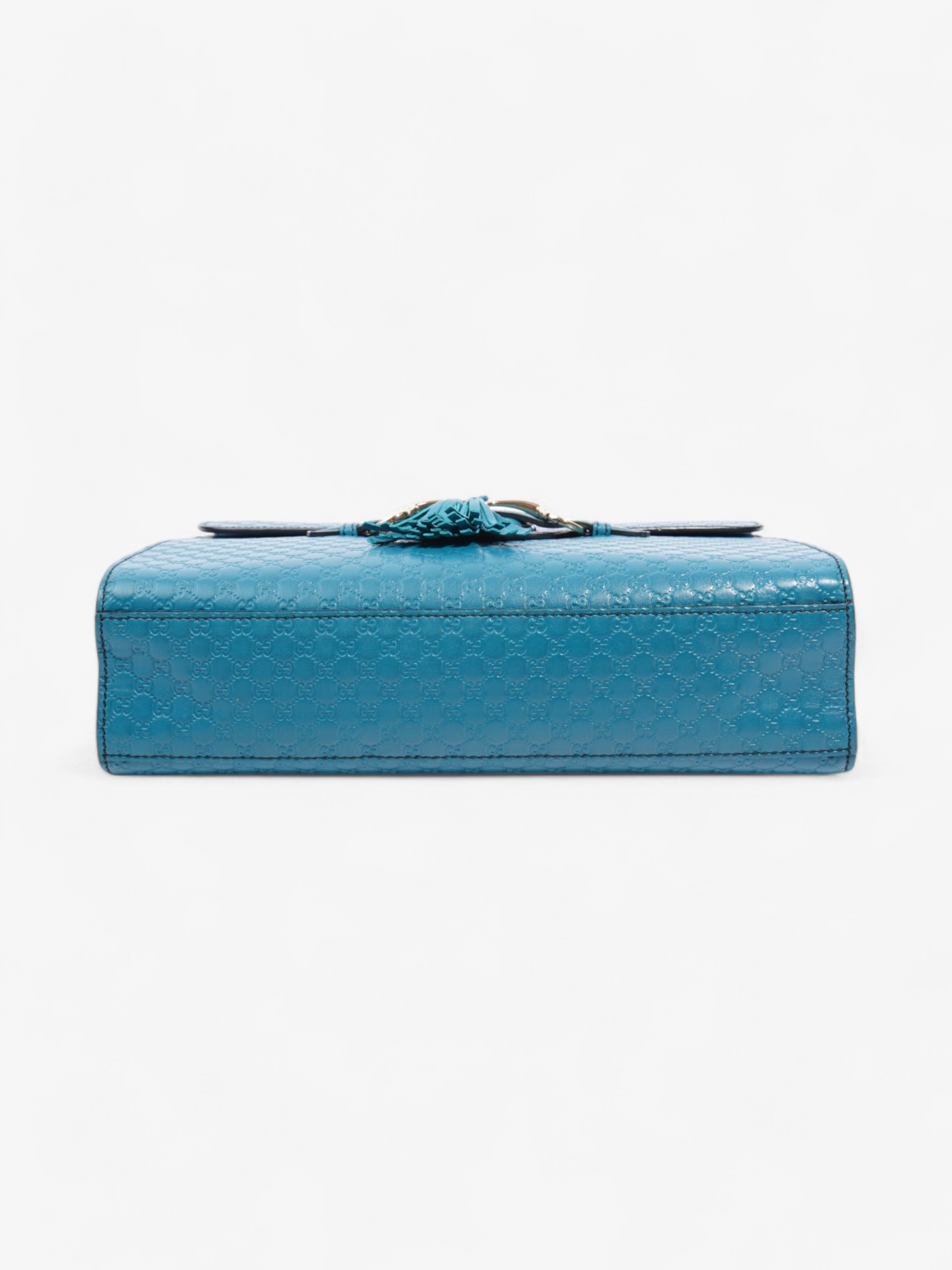 Gucci Emily Guccissima Chain Deep Cobalt Embossed Leather Medium