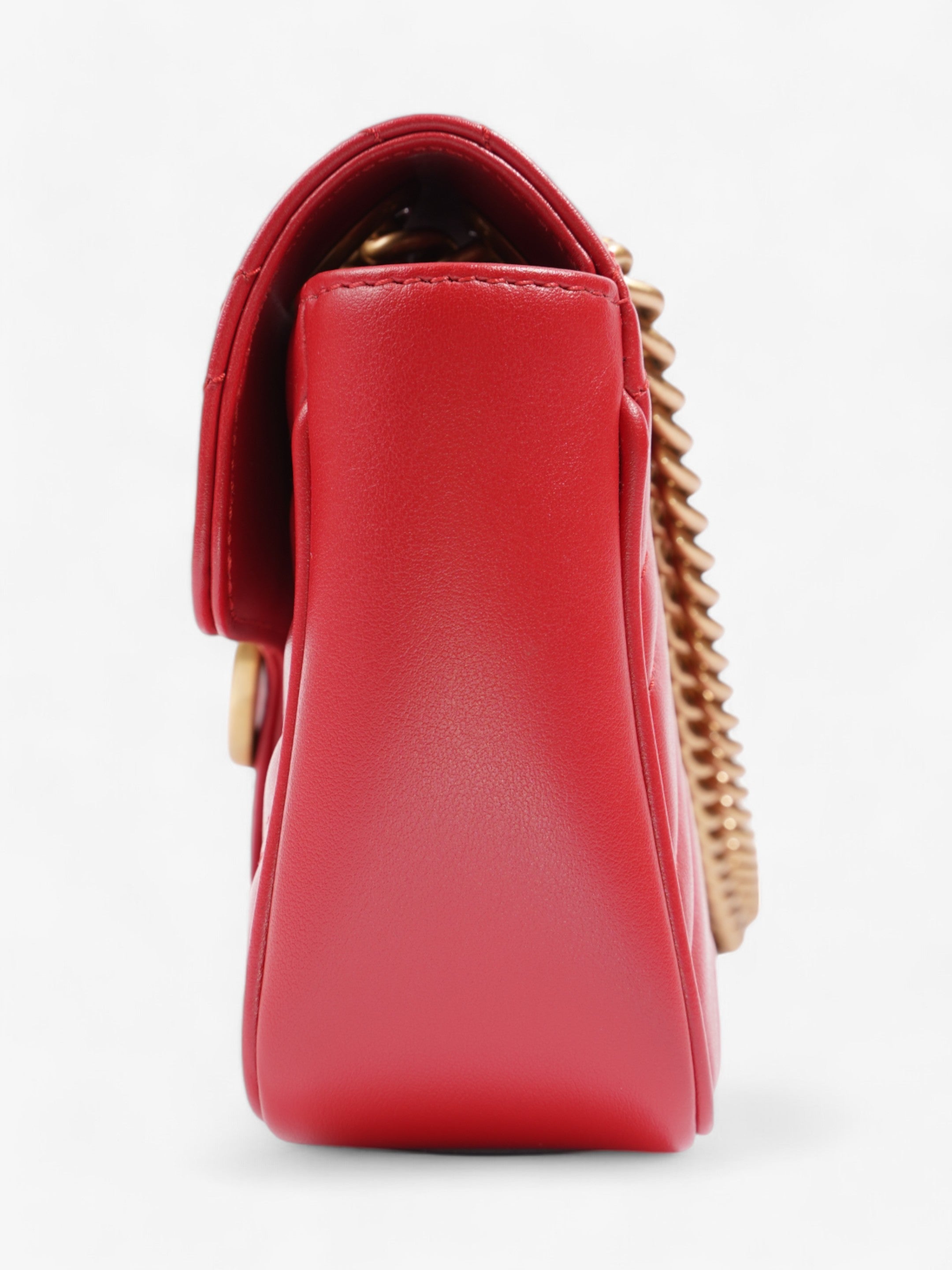 Gucci GG Marmont Red Matelasse Leather Mini