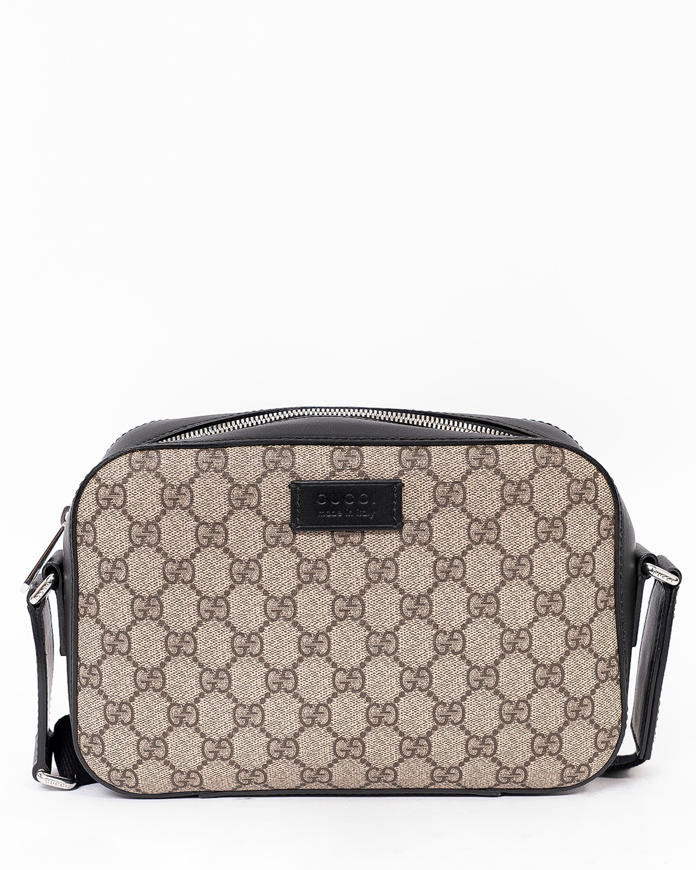 Gucci Black/Brown Canvas/Leather Guccissima Crossbody Bag